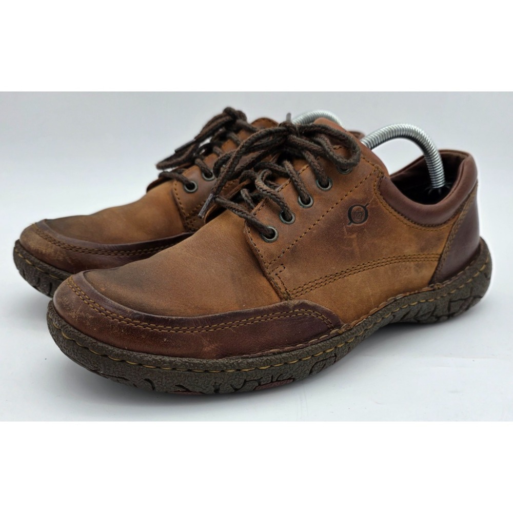 Born‎ Men's Shoes 8.5 Brown Leather Round Toe Lace Up Casual Oxfords Shoes M6467